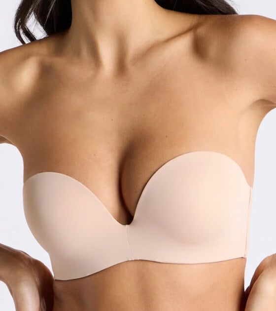 Strapless microfibre multiway bra