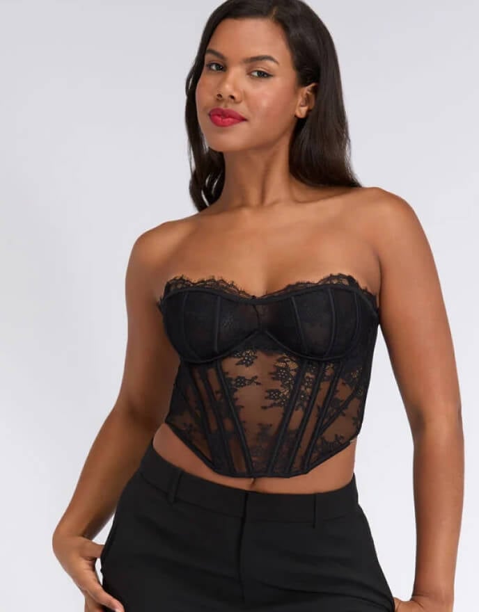 Ava lace corset - Black Ava lace corset - Black